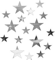 Espelho Decorativo Estrelas 12 Peças Em Acrílico Espelhado