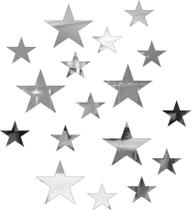 Espelho Decorativo Estrelas 12 peças em Acrílico Espelhado Espelho Decorativo Estrelas 12 peças em Acrílico Espelhado