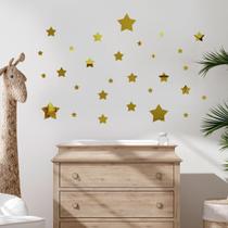 Espelho Decorativo Estrelas Dourado Espelho Decorativo Estrelas Dourado
