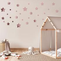 Espelho Decorativo Estrelas Rose Espelho Decorativo Estrelas Rose