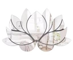 Espelho Decorativo Flor De Lótus Quarto Sala Escritório