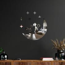 Espelho decorativo Gatos Prata