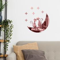 Espelho decorativo Gatos Rose
