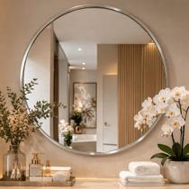 Espelho Decorativo Grande com Moldura Redondo 80cm Sala Quarto Banheiro Hall Pinterest Blogueira