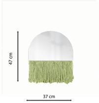 Espelho Decorativo Half Bangs Verde Limão 27 Cm