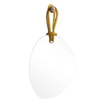 Espelho Decorativo Hole Alça Sisal Amarelo 60x45cm Orgânico