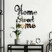 Espelho Decorativo Home Sweet Home Prata Espelho Decorativo Home Sweet Home Prata