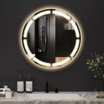 Espelho Decorativo Jateado com LED Frontal e Touch Screen - Luxo e Sofisticação