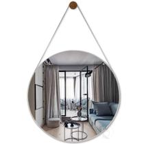 Espelho Decorativo Lavabo Organico Redondo 60cm + Suporte