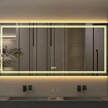 Espelho Decorativo LED Duplo para Sala com Touch Screen Espelho Decorativo LED Duplo para Sala com Touch Screen