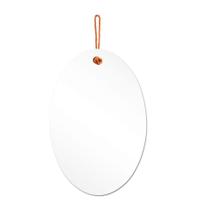 Espelho Decorativo Lina Alça Sisal Laranja 60x40 cm Oval