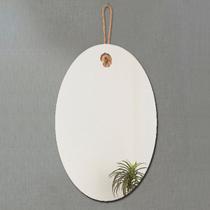 Espelho Decorativo Lina Sisal Natural Oval 60x40cm - In House Decor