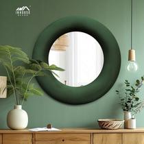 Espelho Decorativo Madrid Veludo 60cm Redondo