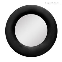 Espelho Decorativo Madrid Veludo 60cm Redondo