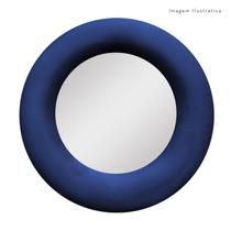 Espelho Decorativo Madrid Veludo 90cm Redondo