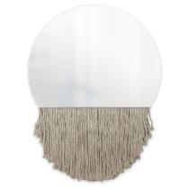 Espelho Decorativo Moon Bangs Bege 38 Cm