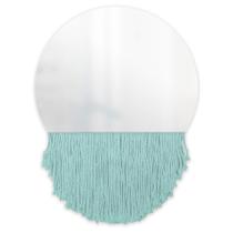Espelho Decorativo Moon Bangs Verde Água 38 Cm