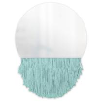 Espelho Decorativo Moon Bangs Verde Água 38 Cm