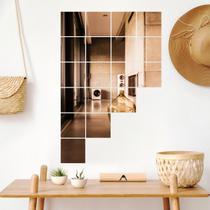 Espelho Decorativo Mosaico Quadrado Bronze Espelho Decorativo Mosaico Quadrado Bronze