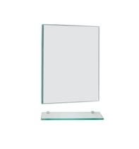 Espelho Decorativo Multiuso Retangular 40X30CM Com Prateleira Pendurador Para Quarto Sala Banheiro