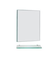 Espelho Decorativo Multiuso Retangular 40X30CM Com Prateleira Pendurador Para Quarto Sala Banheiro