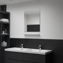 Espelho Decorativo Multiuso Retangular + Brinde Prateleira Porta Shampoo Pendurador Para Quarto Sala