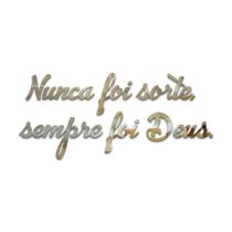 Espelho Decorativo Nunca Foi Sorte Frase Em Acrílico Hall