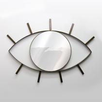 Espelho Decorativo Olho Místico Ouro Velho 61x51 cm