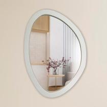 Espelho Decorativo Orgânico 29x44cm Branco - In House Decor