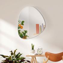Espelho Decorativo Orgânico 40cmx30cm E01, Moderno Luxo Sala Quarto Banheiro Incolor