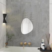 Espelho decorativo orgânico 40cmx30cm moderno luxo sala quarto banheiro