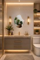 Espelho decorativo orgânico 40cmx30cm moderno luxo sala quarto banheiro