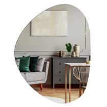 Espelho Decorativo Orgânico com pendurador, sem moldura - banheiro, lavabo, aparador