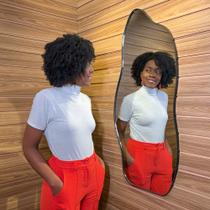 Espelho Decorativo Orgânico Fogo 110x50 de Parede para Quarto Sala Escritório