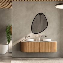 Espelho Decorativo Orgânico Grande de Parede Modelo Glamour 100x75cm para Sala Quarto Hall Espelho Decorativo Orgânico Grande de Parede Modelo Glamour 100x75cm para Sala Quarto Hall