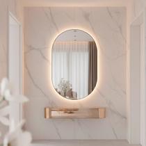 Espelho Decorativo Orgânico Led 40x50 Suporte de Parede Pílula Para Sala Quarto Banheiro Escritório Espelho Decorativo Orgânico Led 40x50 Suporte de Parede Pílula Para Sala Quarto Banheiro Escritório