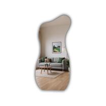 Espelho Decorativo Orgânico Moderno 80x35 Sofisticado Lapidado para Sala Quarto Banheiro Brinovar