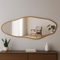 Espelho Decorativo Orgânico Pedra 70x160 Grande de Parede para Cozinha Banheiro Sala