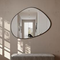 Espelho Decorativo Orgânico Pinterest Grande 80x60cm Moderno c/ Suporte de Parede - Rei dos Vidros
