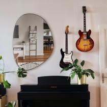 Espelho Decorativo Orgânico Pinterest Grande 80x60cm Moderno c/ Suporte de Parede Espelho Decorativo Orgânico Pinterest Grande 80x60cm Moderno c/ Suporte de Parede