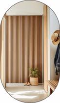 Espelho decorativo oval 40cmx25cm moderno luxo sala quarto banheiro