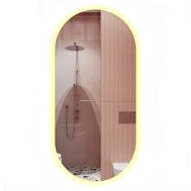 Espelho Decorativo Oval 60x40cm Led Banheiro Iluminado Luxo - Genérico