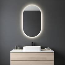 Espelho Decorativo Oval Com Led Frio De Parede De Banheiro E Sala Demoglass Espelho Decorativo Oval Com Led Frio De Parede De Banheiro E Sala Demoglass