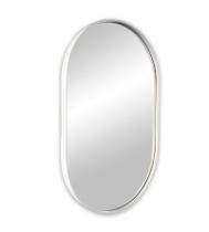 Espelho Decorativo Oval Com Moldura Branca 80X50Cm