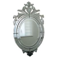 Espelho Decorativo Oval Cristal Bisotado Enfeites