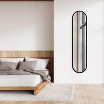 Espelho Decorativo Oval Grande de Parede Modelo Cápsula 38x160 para Quarto Banheiro Sala