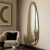 Espelho Decorativo Oval João Bobo 70x160 Grande de Parede para Banheiro Sala Quarto