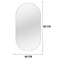 Espelho Decorativo Oval Lapidado 60x40 CM Moderno - Espelho Cebrac