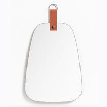 Espelho Decorativo Oval Orgânico 39x29CM Com Alça de material sintético Para Pendurar