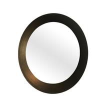 Espelho Decorativo Paella Ouro Velho Craquelado Led Amarelo